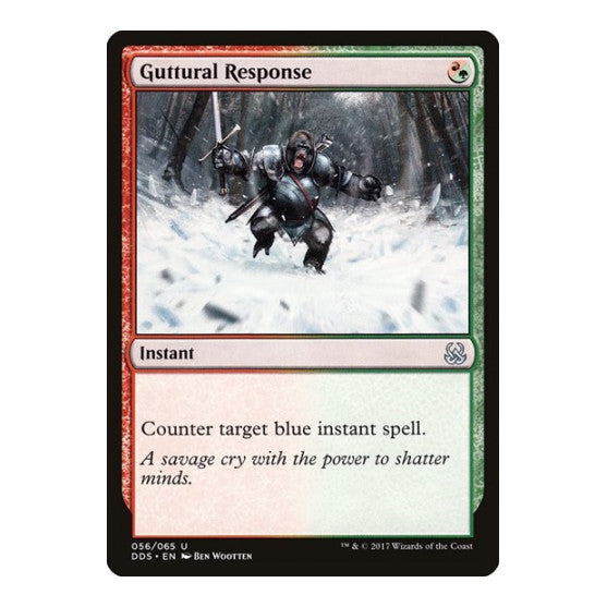 Guttural Response (DDS) #56 Uncommon (Lightly Played) Duel Decks: Mind vs. Might Magic: The Gathering: 2017