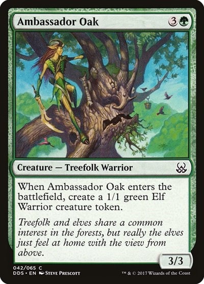 Ambassador Oak (DDS) #42 Common (Lightly Played) Duel Decks: Mind vs. Might Magic: The Gathering: 2017