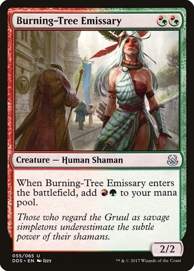 Burning Tree Emissary (DDS) #55 Uncommon (Lightly Played) Duel Decks: Mind vs. Might Magic: The Gathering: 2017