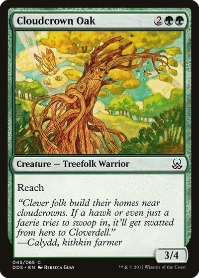 Cloudcrown Oak (DDS) #45 Common (Lightly Played) Duel Decks: Mind vs. Might Magic: The Gathering: 2017