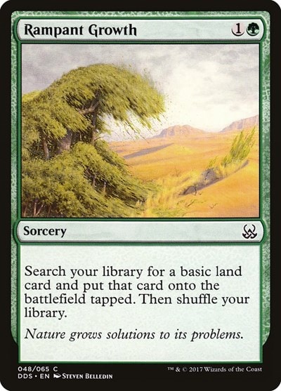 Rampant Growth (DDS) #48 Common (Lightly Played) Duel Decks: Mind vs. Might Magic: The Gathering: 2017