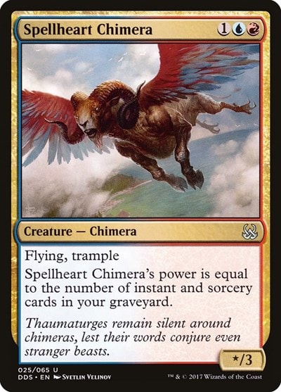 Spellheart Chimera (DDS) #25 Uncommon (Lightly Played) Duel Decks: Mind vs. Might Magic: The Gathering: 2017