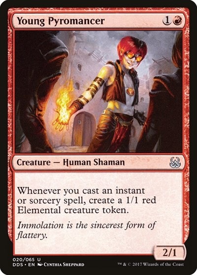 Young Pyromancer (DDS) #20 Uncommon (Lightly Played) Duel Decks: Mind vs. Might Magic: The Gathering: 2017