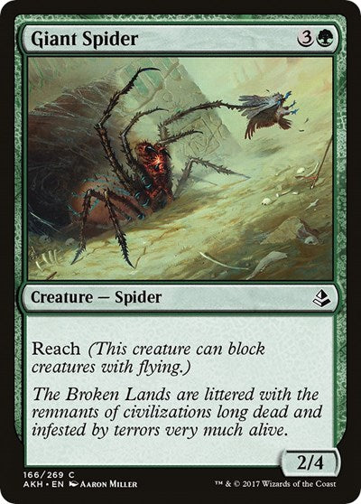 Giant Spider (AKH) #166 Common (Lightly Played) Amonkhet Magic: The Gathering: 2017