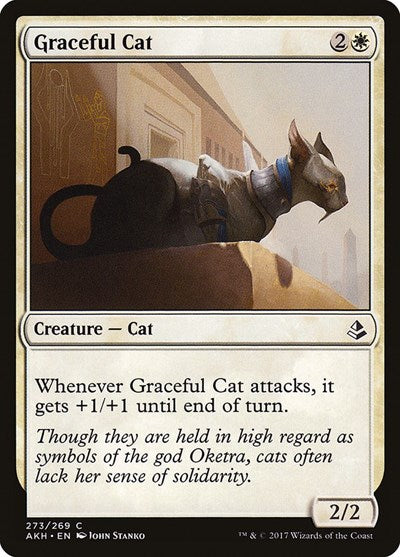 Graceful Cat (AKH) #273 Common (Lightly Played) Amonkhet Magic: The Gathering: 2017