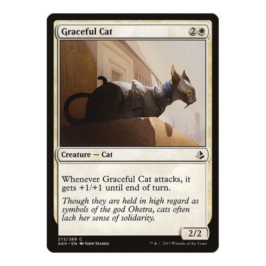 Graceful Cat (AKH) #273 Common (Lightly Played) Amonkhet Magic: The Gathering: 2017
