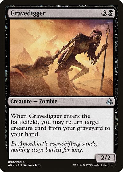 Gravedigger (AKH) #93 Uncommon (Lightly Played) Amonkhet Magic: The Gathering: 2017