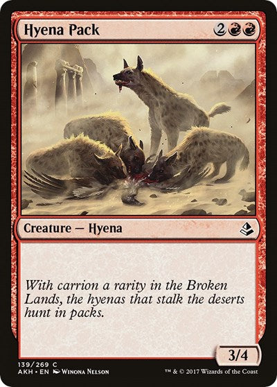 Hyena Pack (AKH) #139 Common (Lightly Played) Amonkhet Magic: The Gathering: 2017
