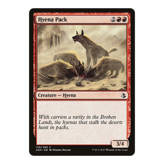 Hyena Pack (AKH) #139 Common (Lightly Played) Amonkhet Magic: The Gathering: 2017
