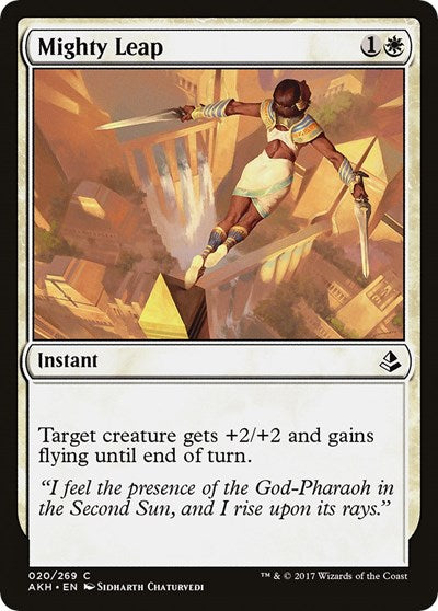 Mighty Leap (AKH) #20 Common (Moderately Played) Amonkhet Magic: The Gathering: 2017