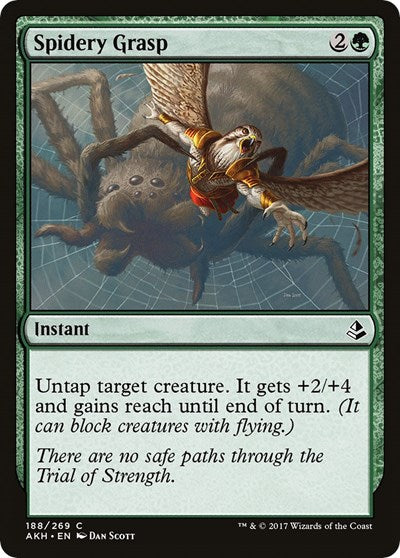 Spidery Grasp (AKH) #188 Common (Lightly Played) Amonkhet Magic: The Gathering: 2017