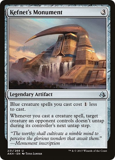 Kefnets Monument (AKH) #231 Uncommon (Moderately Played) Amonkhet Magic: The Gathering: 2017