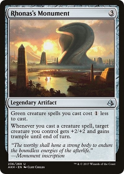 Rhonass Monument (AKH) #236 Uncommon (Lightly Played) Amonkhet Magic: The Gathering: 2017