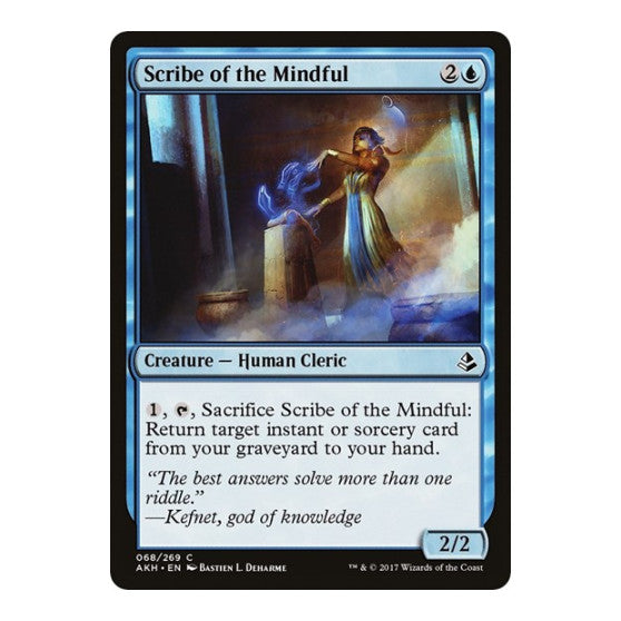 Scribe of the Mindful (AKH) #68 Common (Lightly Played) Amonkhet Magic: The Gathering: 2017