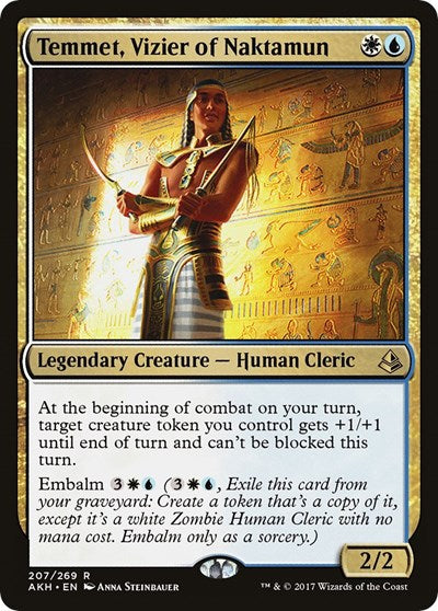 Temmet Vizier of Naktamun (AKH) #207 Rare (Lightly Played) Amonkhet Magic: The Gathering: 2017