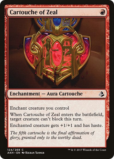 Cartouche of Zeal (AKH) #124 Common (Lightly Played) Amonkhet Magic: 2017