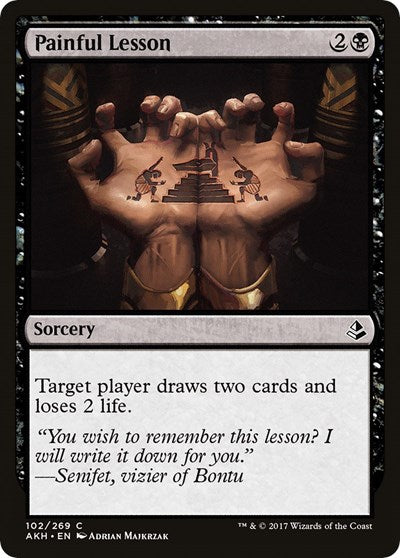 Painful Lesson (AKH) #102 Common (Lightly Played) Amonkhet Magic: 2017