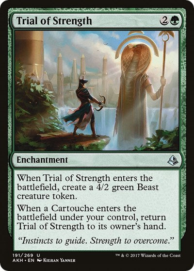 Trial of Strength (AKH) #191 Uncommon (Lightly Played) Amonkhet Magic: The Gathering: 2017