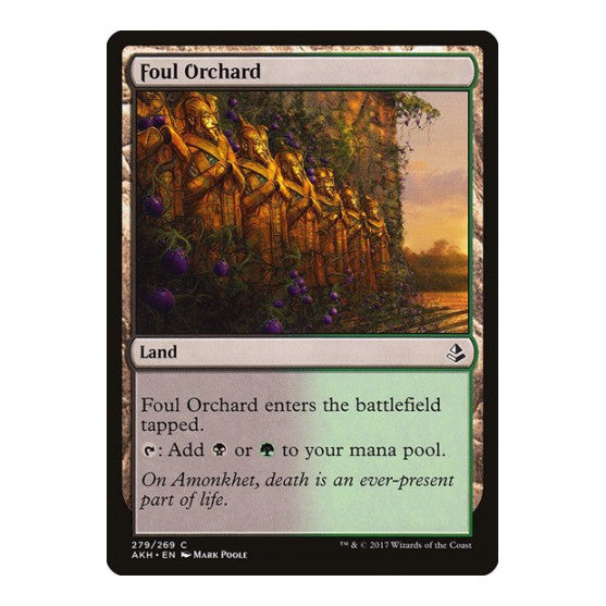 Foul Orchard (AKH) #279 Common (Lightly Played) Amonkhet Magic: The Gathering: 2017