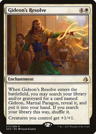 Gideons Resolve (AKH) #272 Rare (Moderately Played) Amonkhet Magic: The Gathering: 2017