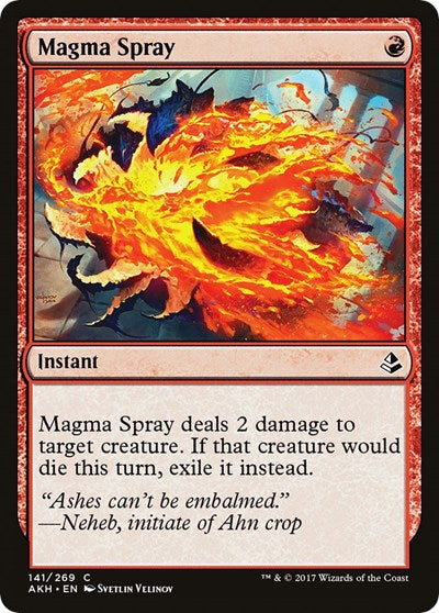 Magma Spray (AKH) #141 Common (Lightly Played) Amonkhet Magic: 2017