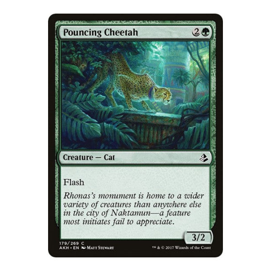 Pouncing Cheetah (AKH) #179 Common Amonkhet Magic: The Gathering: 2017