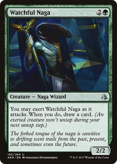 Watchful Naga (AKH) #193 Uncommon (Lightly Played) Amonkhet Magic: The Gathering: 2017