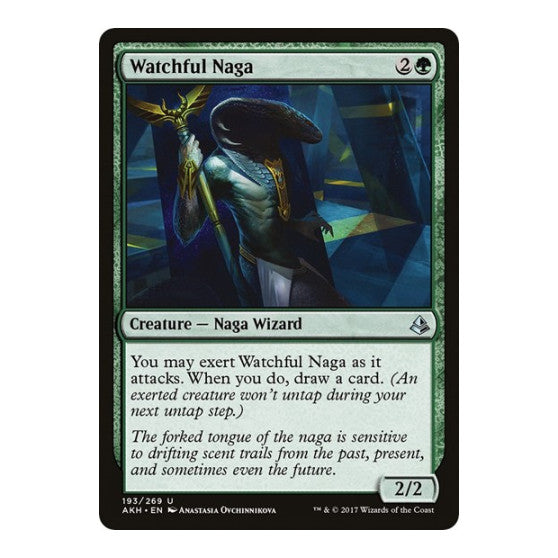 Watchful Naga (AKH) #193 Uncommon (Lightly Played) Amonkhet Magic: The Gathering: 2017