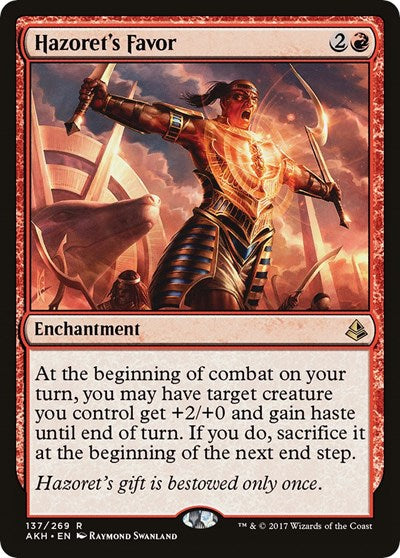 Hazorets Favor (AKH) #137 Rare (Lightly Played) Amonkhet Magic: The Gathering: 2017
