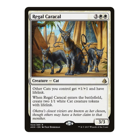 Regal Caracal (AKH) #24 Rare (Lightly Played) Amonkhet Magic: The Gathering: 2017