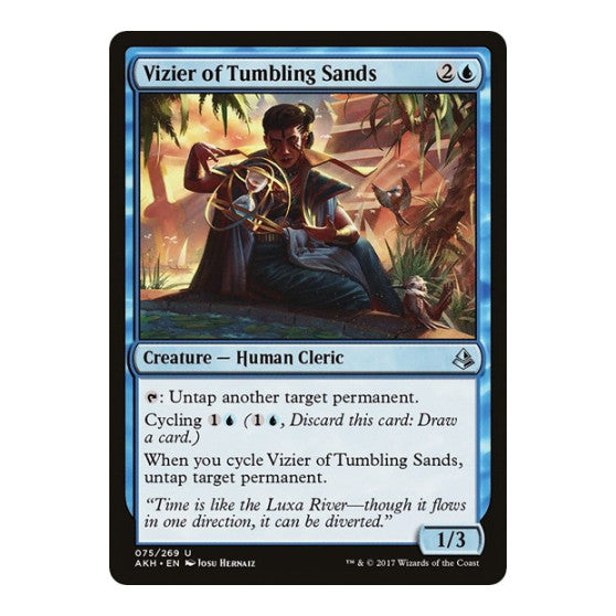 Vizier of Tumbling Sands (AKH) #75 Uncommon (Lightly Played) Amonkhet Magic: The Gathering: 2017