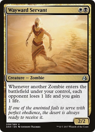 Wayward Servant (AKH) #208 Uncommon (Lightly Played) Amonkhet Magic: The Gathering: 2017