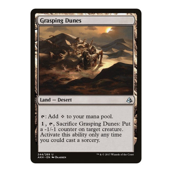 Grasping Dunes (AKH) #244 Uncommon (Lightly Played) Amonkhet Magic: The Gathering: 2017