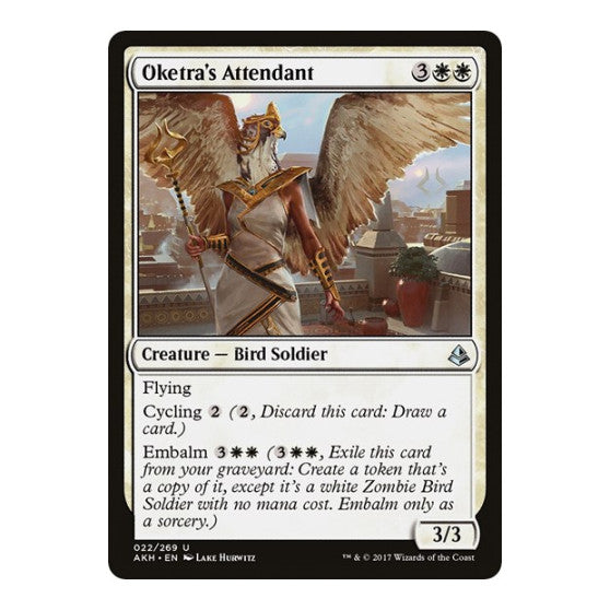 Oketras Attendant (AKH) #22 Uncommon (Foil Lightly Played) Amonkhet Magic: The Gathering: 2017