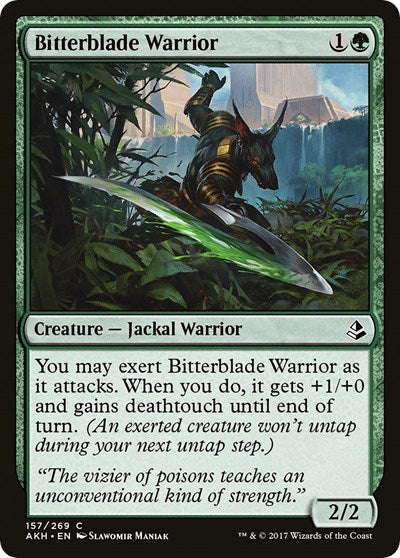 Bitterblade Warrior (AKH) #157 Common (Near Mint) Amonkhet Magic: The Gathering: 2017