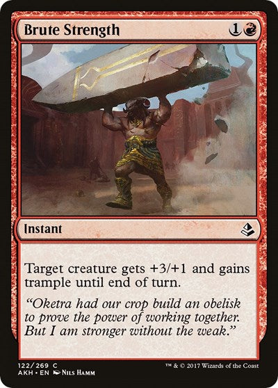 Brute Strength (AKH) #122 Common Amonkhet Magic: The Gathering: 2017