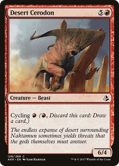 Desert Cerodon (AKH) #128 Common (Lightly Played) Amonkhet Magic: The Gathering: 2017
