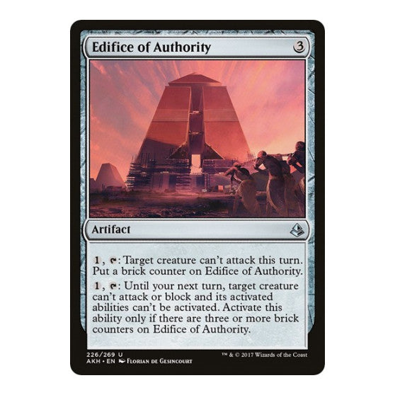 Edifice of Authority (AKH) #226 Uncommon (Lightly Played) Amonkhet Magic: The Gathering: 2017