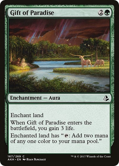 Gift of Paradise (AKH) #167 Common (Lightly Played) Amonkhet Magic: 2017