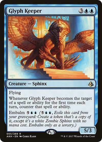 Glyph Keeper (AKH) #55 Rare (Moderately Played) Amonkhet Magic: The Gathering: 2017