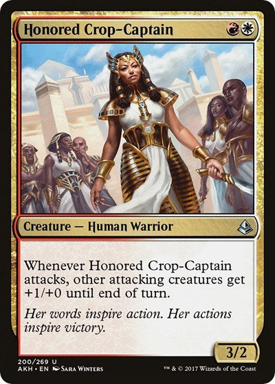 Honored Crop Captain (AKH) #200 Uncommon (Lightly Played) Amonkhet Magic: The Gathering: 2017