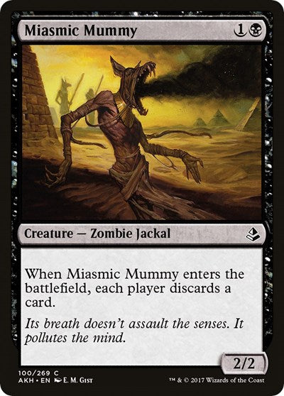 Miasmic Mummy (AKH) #100 Common (Foil Lightly Played) Amonkhet Magic: 2017