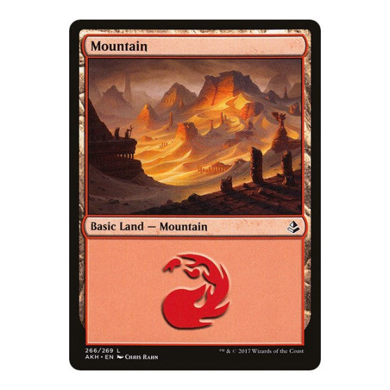 Mountain 266 (AKH) #266 Land (Foil Lightly Played) Amonkhet Magic: The Gathering: 2017