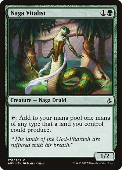 Naga Vitalist (AKH) #176 Common (Lightly Played) Amonkhet Magic: The Gathering: 2017