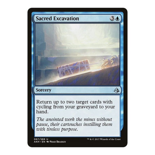 Sacred Excavation (AKH) #67 Uncommon (Lightly Played) Amonkhet Magic: The Gathering: 2017