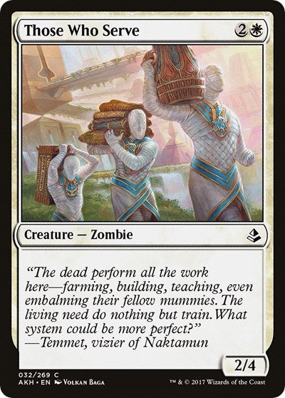 Those Who Serve (AKH) #32 Common (Lightly Played) Amonkhet Magic: The Gathering: 2017