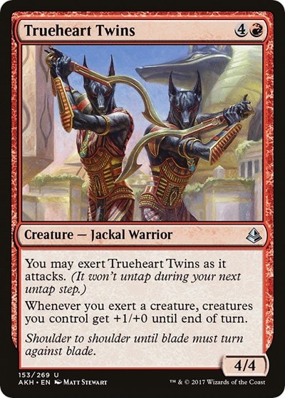 Trueheart Twins (AKH) #153 Uncommon (Lightly Played) Amonkhet Magic: The Gathering: 2017