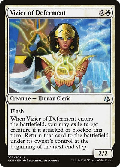 Vizier of Deferment (AKH) #37 Uncommon (Lightly Played) Amonkhet Magic: The Gathering: 2017