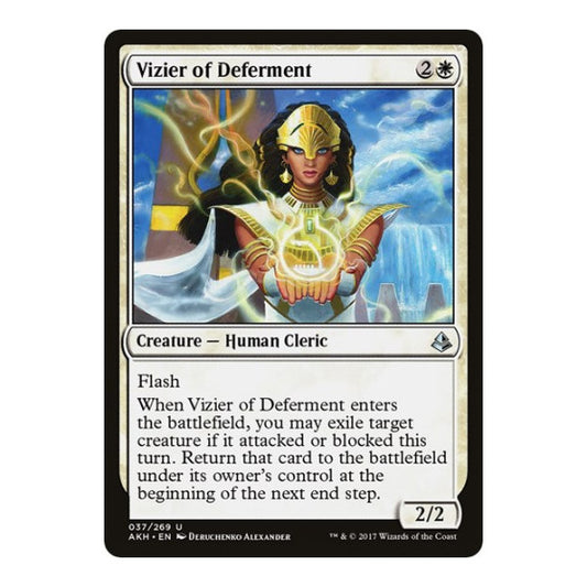 Vizier of Deferment (AKH) #37 Uncommon (Lightly Played) Amonkhet Magic: The Gathering: 2017
