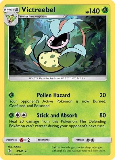 Victreebel (SM02) #3/145 Rare (Reverse Holofoil Near Mint) SM - Guardians Rising Pokemon: 2017